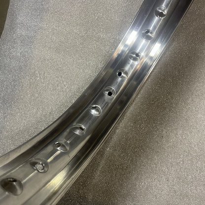 19 x 2.15 (36) Borrani Valanced Rim - Yamaha XT500 XT600 Rear - Drum/Disc Hub