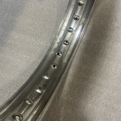 19 x 2.15 (36) Morad Valanced Rim - Husqvarna Early 1970's - Drum Rear Hub