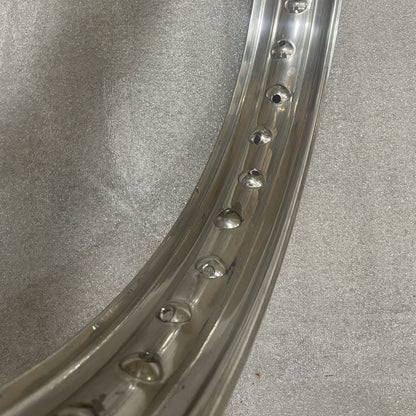 19 x 2.15 (36) Morad Valanced Rim - Suzuki GT Early 70's / 60's - Large Front Drum