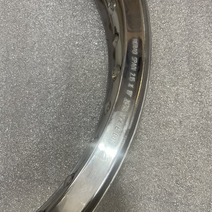 19 x 2.15 (36) Morad Valanced Rim - Suzuki GT Early 70's / 60's - Large Front Drum
