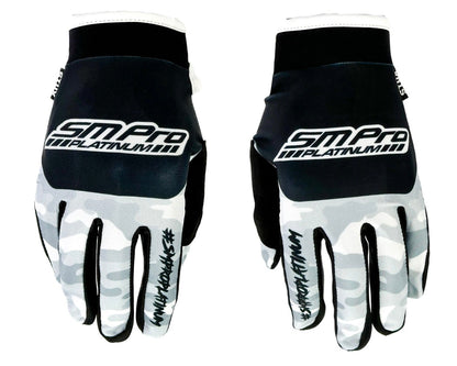 SMPro Stux White & Black Camo Gloves