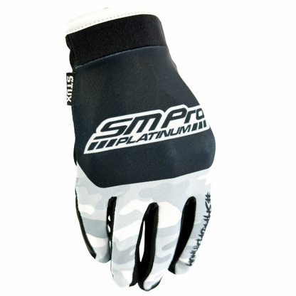 SMPro Stux White & Black Camo Gloves