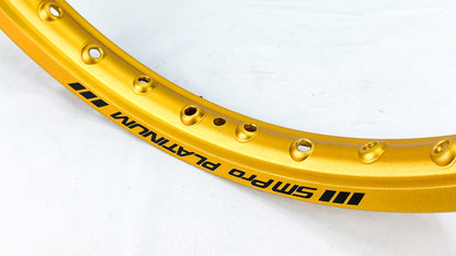 SMPro Alloy Rim - Gold - Front - 21"x1.60 36h D - Black Logo