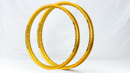 SMPro Pair of Alloy Rims - Gold - 21"x1.60 36h + 19"x1.85 36h