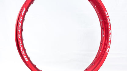 SmPro Alloy Rim - Red - Rear - 19"x2.15 32h D - White Logo