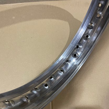 18 x 2.15 Borrani Valanced Rim - Triumph T120 T100 T90 Tiger Bonneville - Bolt On/QD Hub - Rear - 40 Hole