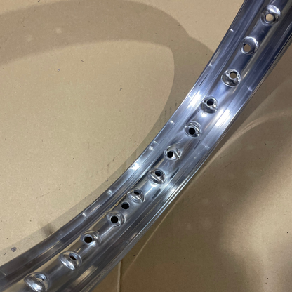 18 x 1.85 Borrani Valanced Rim - Royal Enfield Continental/Bullet/Interceptor - Alloy Full Width Hub - Rear - 40 Hole