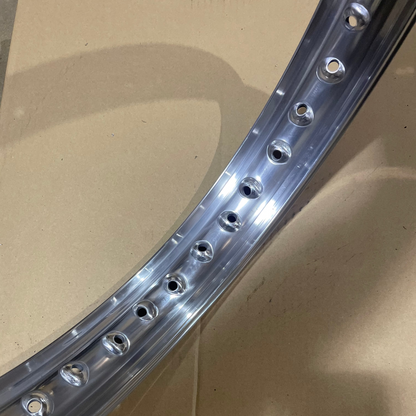 18 x 1.85 Borrani Valanced Rim - Royal Enfield Continental/Bullet/Interceptor - Alloy Full Width Hub - Rear - 40 Hole