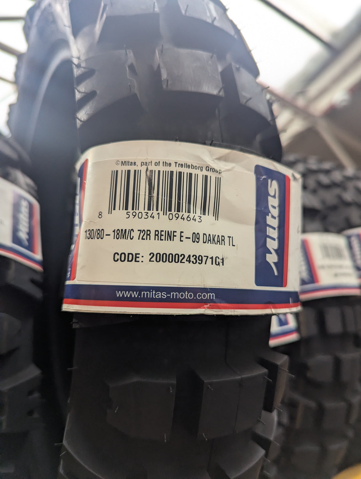 130/80-18 72R E-09 Dakar M+S TL Rear Mitas