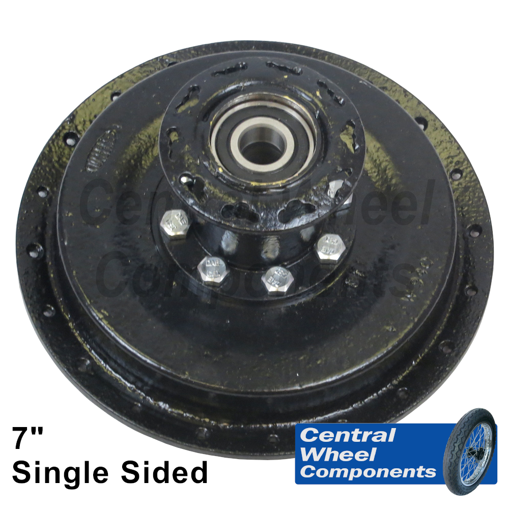 Triumph 6T - 21" x 1.60 Front Rim & Spoke Set – Stainless - 7" Single Sided Hub - Central Wheel Components