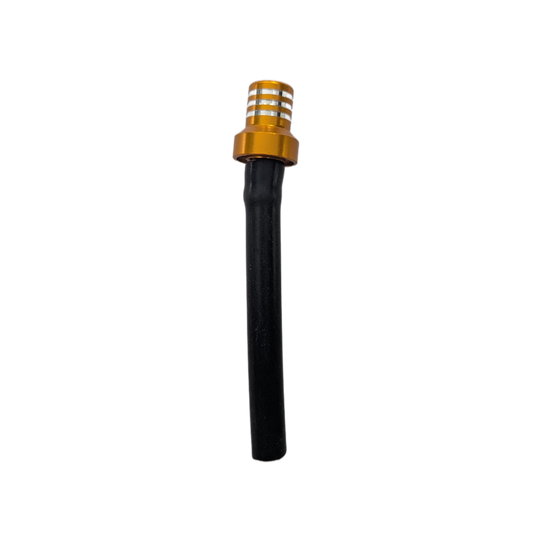 Fuel Vent Cap - Black Pipe - Gold Cap