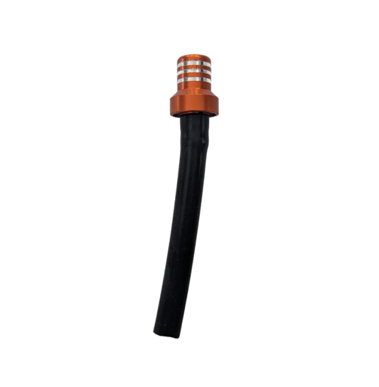 Fuel Vent Cap - Black Pipe - Orange Cap